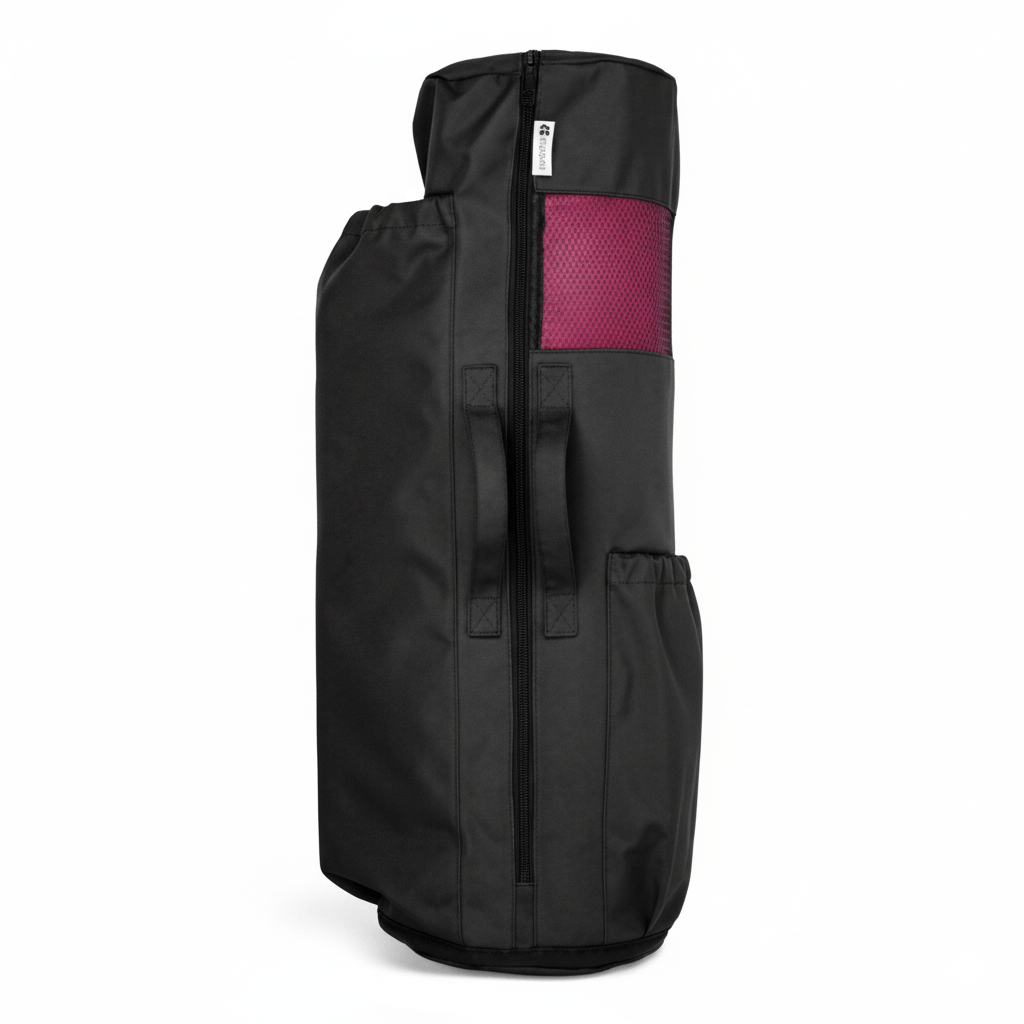 Black MAGNILAY yoga bag Convertible for Yoga mat Logo