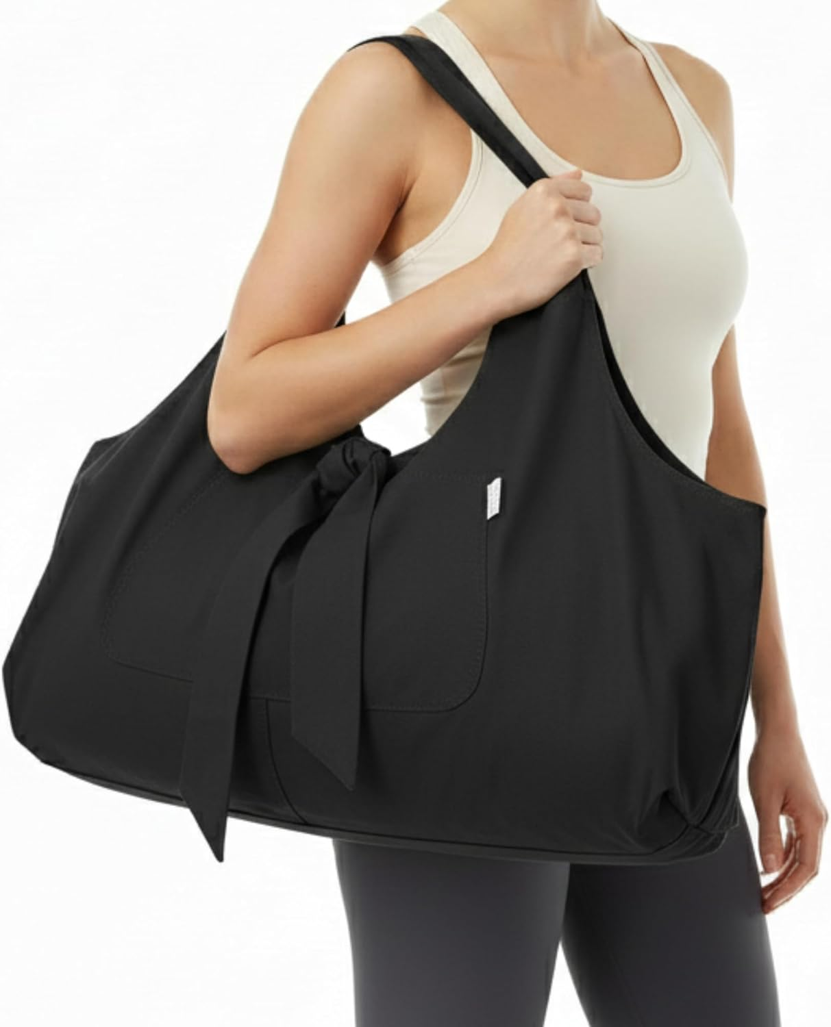 Large yoga bag with Side Pocket Fits All Your Gear Logo