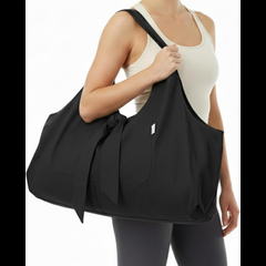 Large yoga bag with Side Pocket Fits All Your Gear Logo